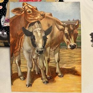 Vintage Cow Print